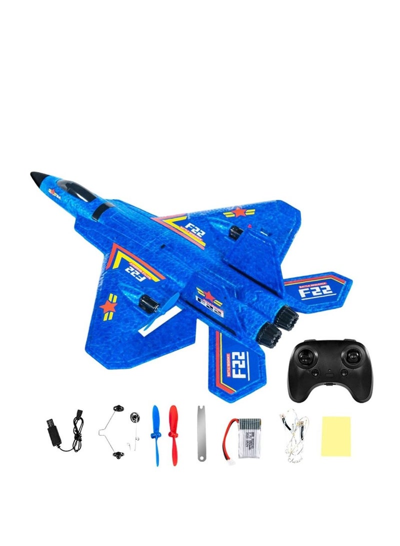 F22 2.4G Remote Control RC Plane 2CH 3-Axis Gyro Airplane Glider LED Fighter Toy