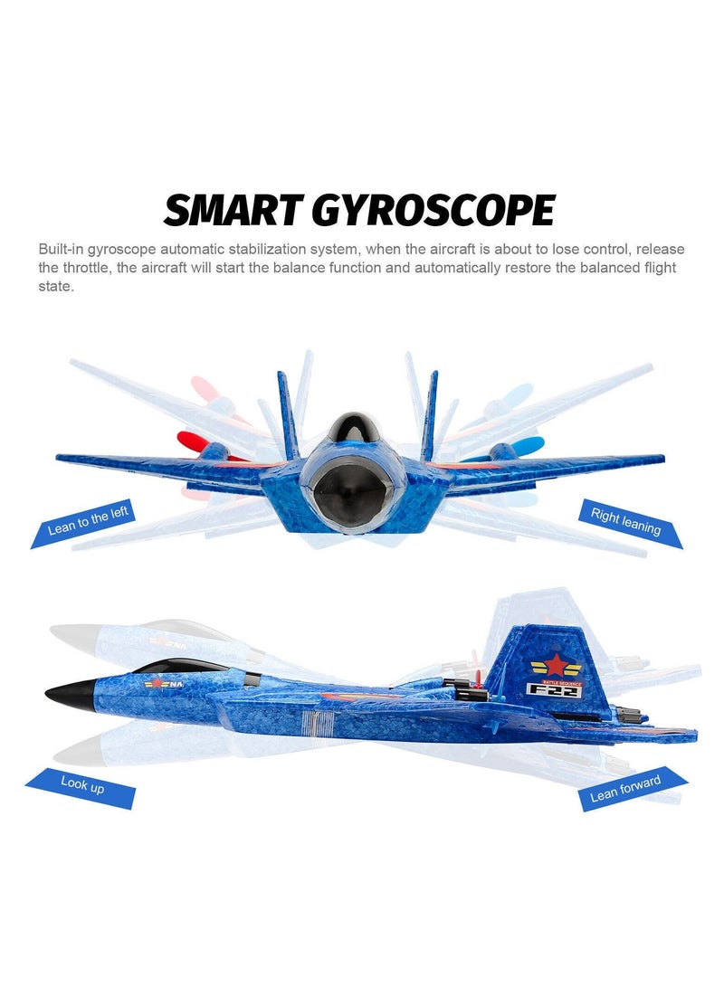 F22 2.4G Remote Control RC Plane 2CH 3-Axis Gyro Airplane Glider LED Fighter Toy