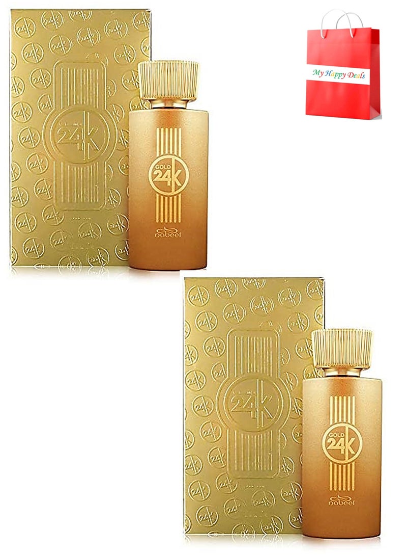 2 Pieces Set Nabeel Gold 24K Eau De Parfum 100 ML