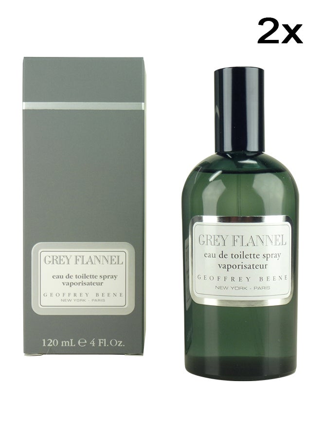 Set Of 2 Grey Flannel EDT 120ml