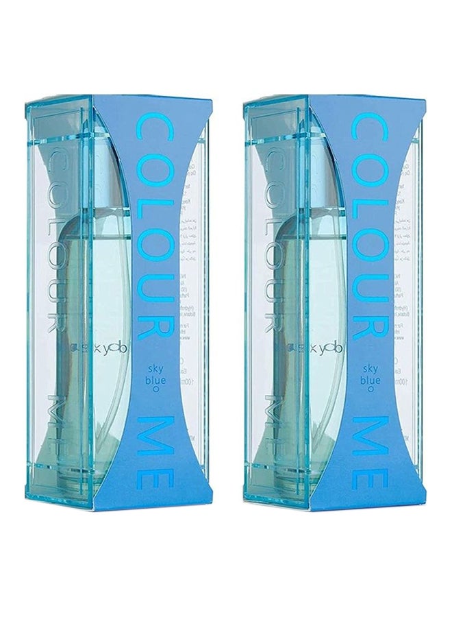 2-Piece Colour Me Sky Blue EDT 100ml