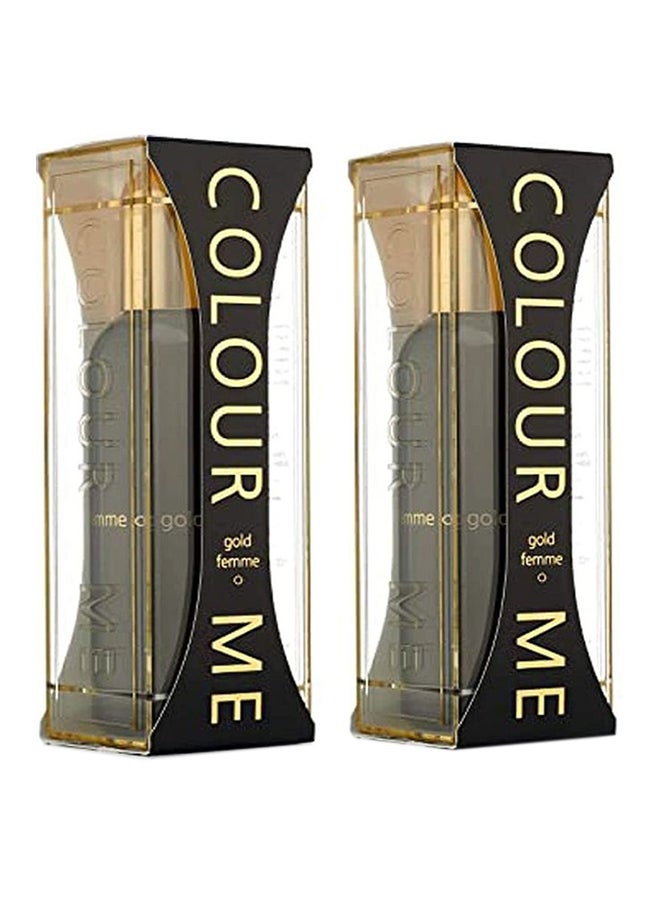 2-Piece Colour Me Femme Gold EDT 100ml