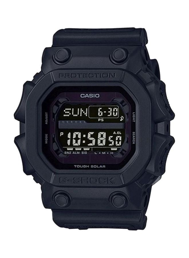 Men's Octagon Shape Resin Band Digital Wrist Watch - Black - GX-56BB-1