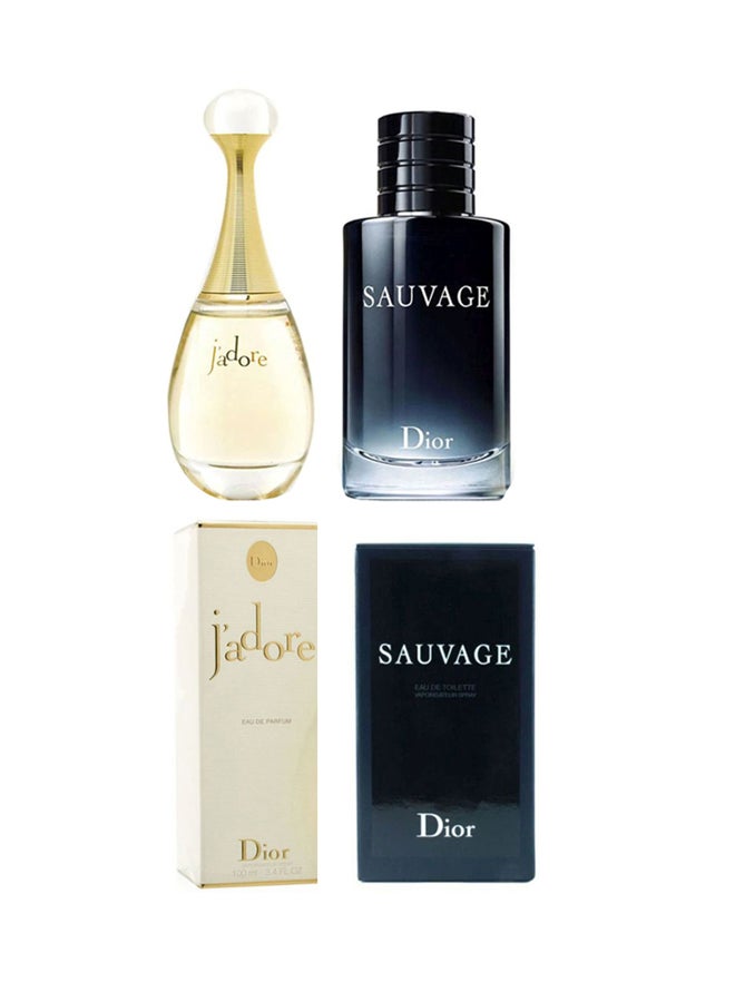 Sauvage & J'Adore EDP Set Sauvage (100), J'Adore (100)ml