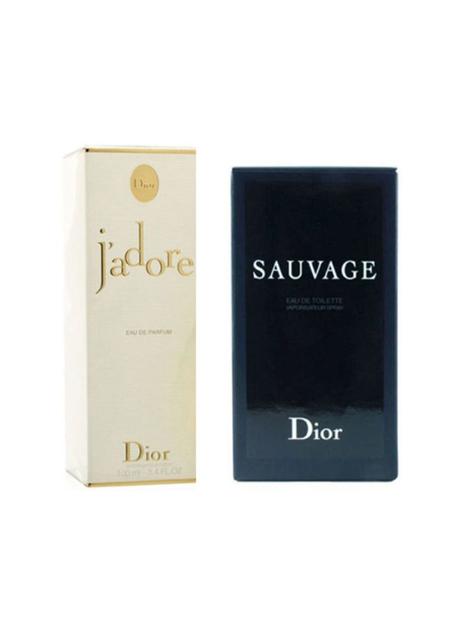 Sauvage & J'Adore EDP Set Sauvage (100), J'Adore (100)ml