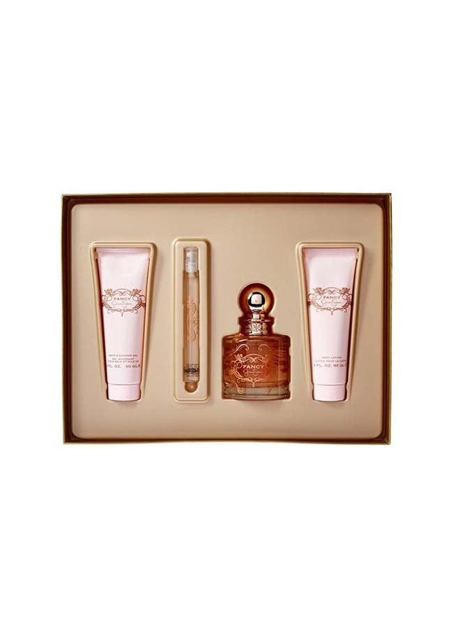 4-Piece Fancy Love EDP Gift Set (EDP 100 ml, Mini Spray 10 ml, Body Lotion 90 ml, Shower Gel 90 ml)