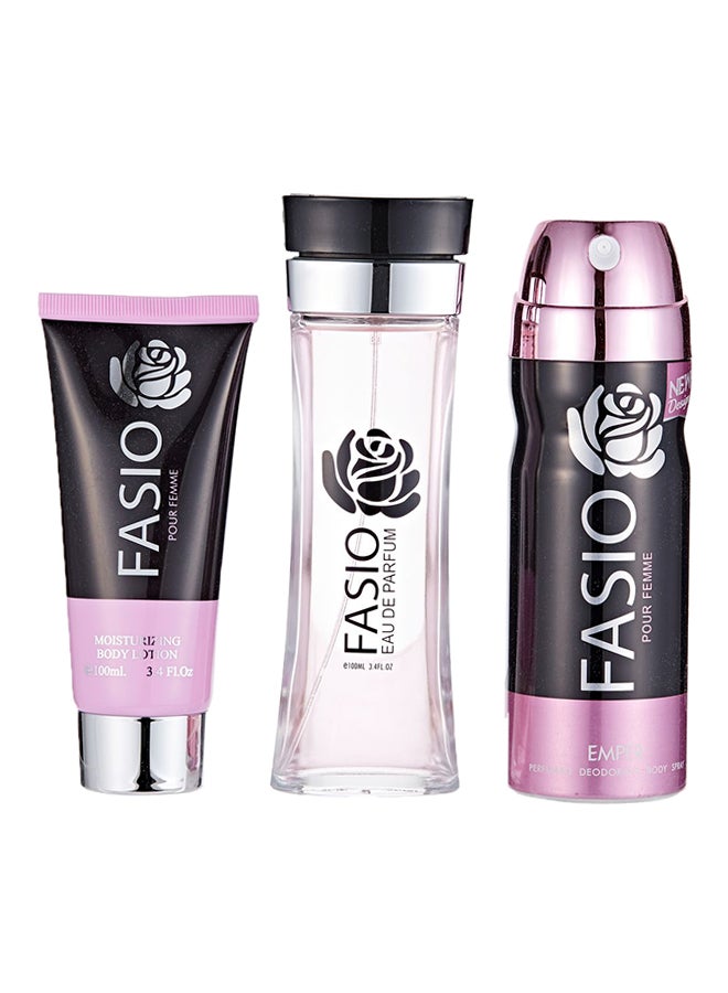 3-Piece Fasio Gift Set EDP - 100 ml, Body Lotion - 100 ml, Deodorant - 200 ml