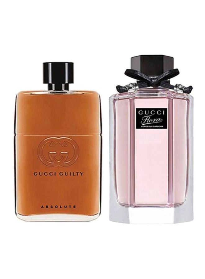 Guilty Absolute And Flora by Gorgeous Gardenia Gift Set Guilty Absolute EDP 90, Gucci Flora 100ml