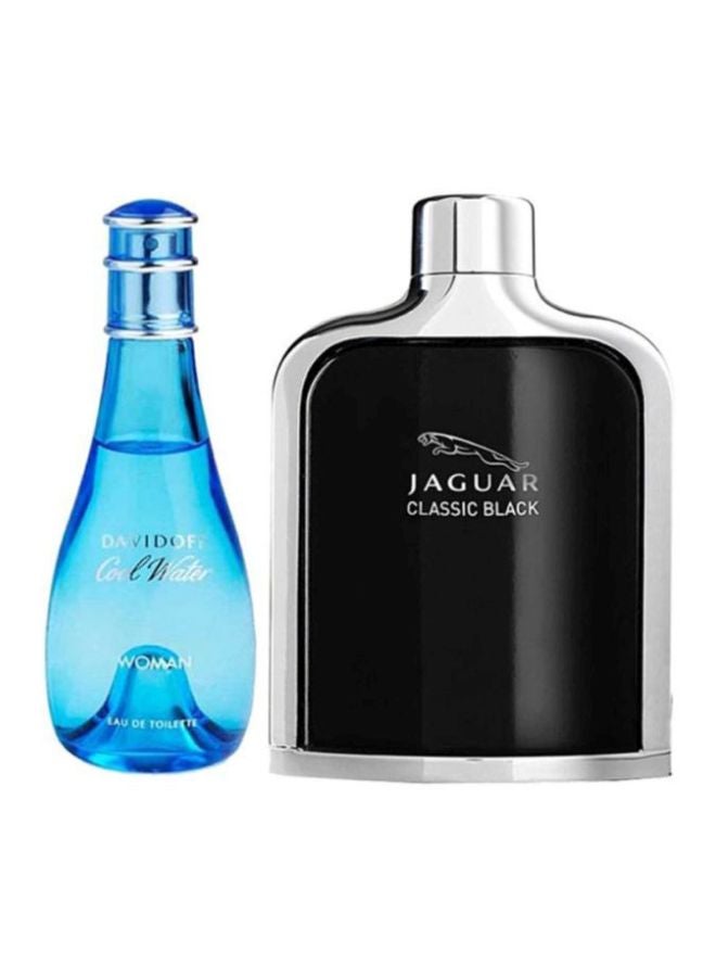 Cool Water And Jaguar Classic Black Gift Set Cool Water EDT - 100, Classic Black EDT - 100ml