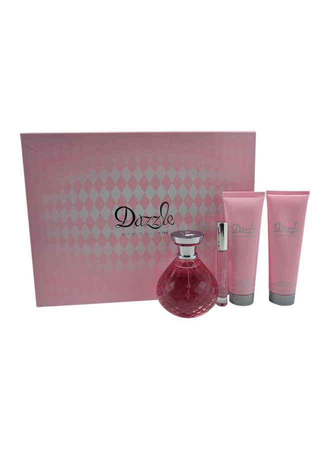 Dazzle Gift Set (EDP Spray 4.2 Oz, Bath And Shower Gel 3 Oz, EDP Rollerball-0.34 Oz, Body Lotion 3 Oz)