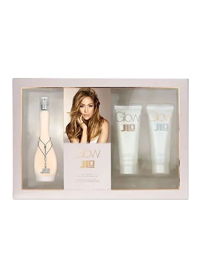 Glow 3 Piece Gift Set for Women, EDT 100 ml With Shower Gel 75 ml And Body Lotion 75 ml 100ml