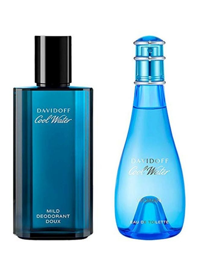 Set of Cool Water EDT Men And Cool Water  EDT Women Cool Water EDT Men 125 Ml, Cool Water EDT Women 100ml