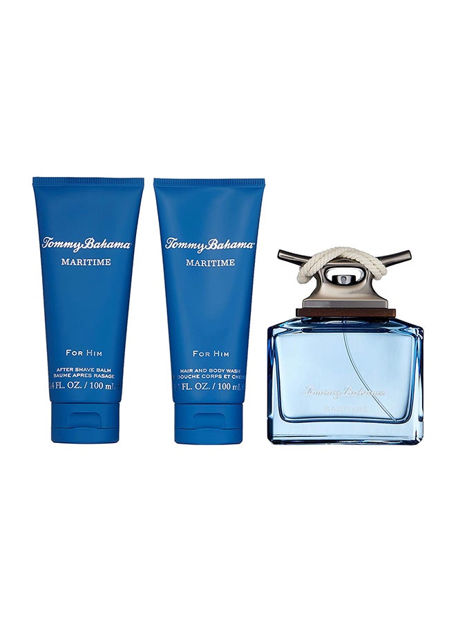 Pack of 3 Maritime Edc+ Hair And Body Wash+ After shower Balm 125*100ml