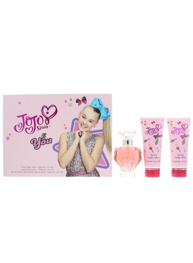 Jojo Siwa Be You - Eau de Parfum, 100 ml + Luxury Body Wash 100 ml + Luxury Body Lotion 100 ml Gift Set