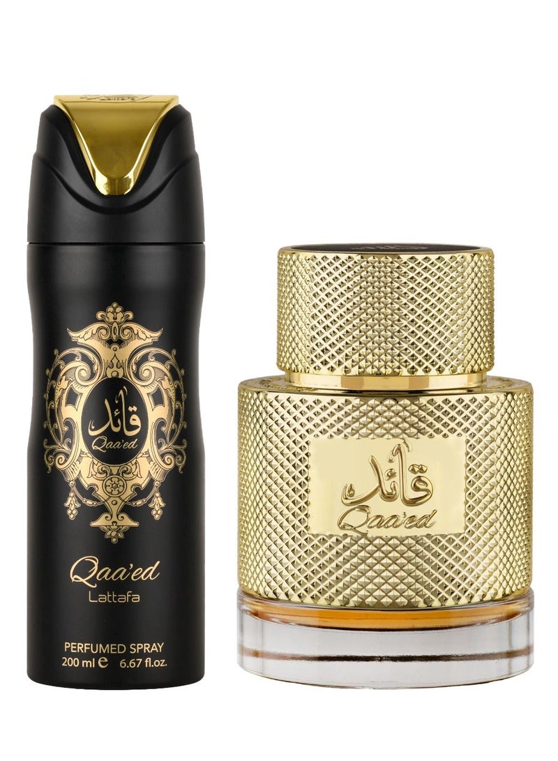 QAA'ED GIFT SET EDP 100ml and PERFUMED SPRAY 200ml