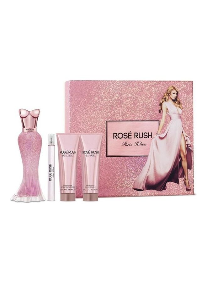 Set of 4- Rose Rush Edp+ Mini+Body Lotion+ Shower Gel 290ml