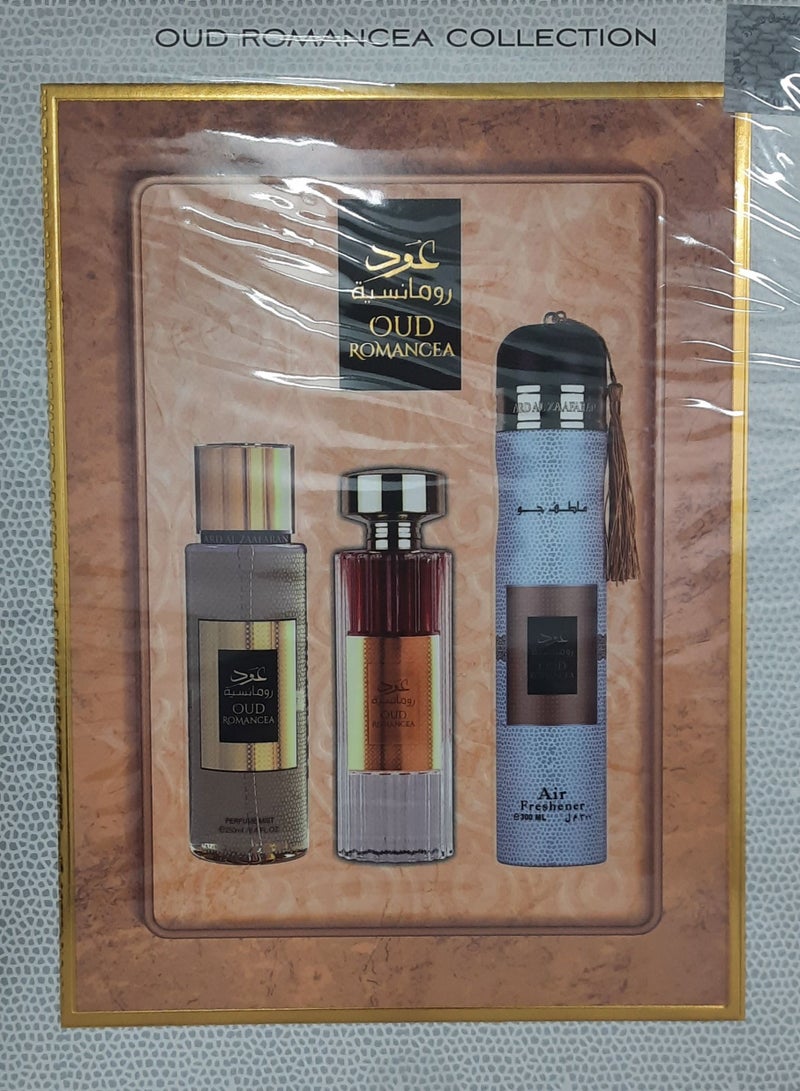 OUD ROMANCIA(GIFT SET) EDP 100ML+250ML BODY MIST+300ML AIR FRESHNER