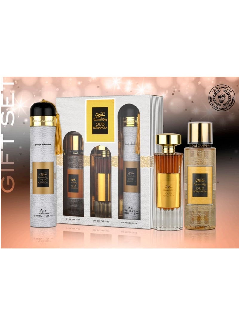 OUD ROMANCIA(GIFT SET) EDP 100ML+250ML BODY MIST+300ML AIR FRESHNER