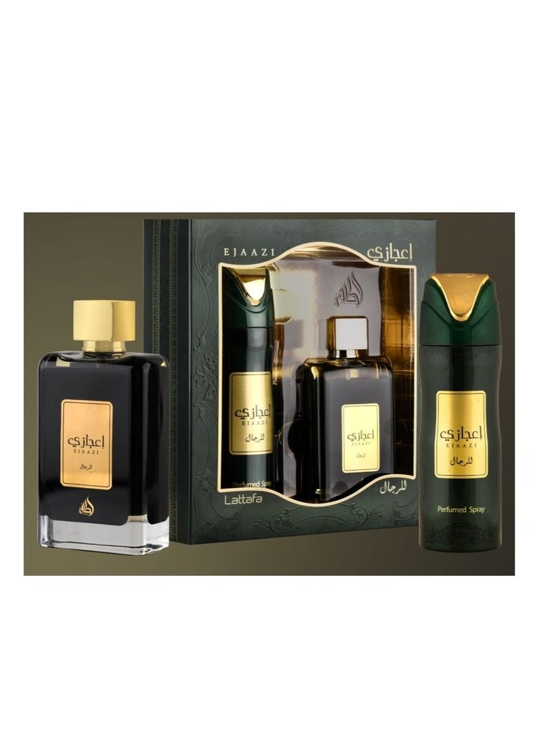 LATTAFA EJAAZI GIFT SET EDP 100ML +  200ML DEODORANT