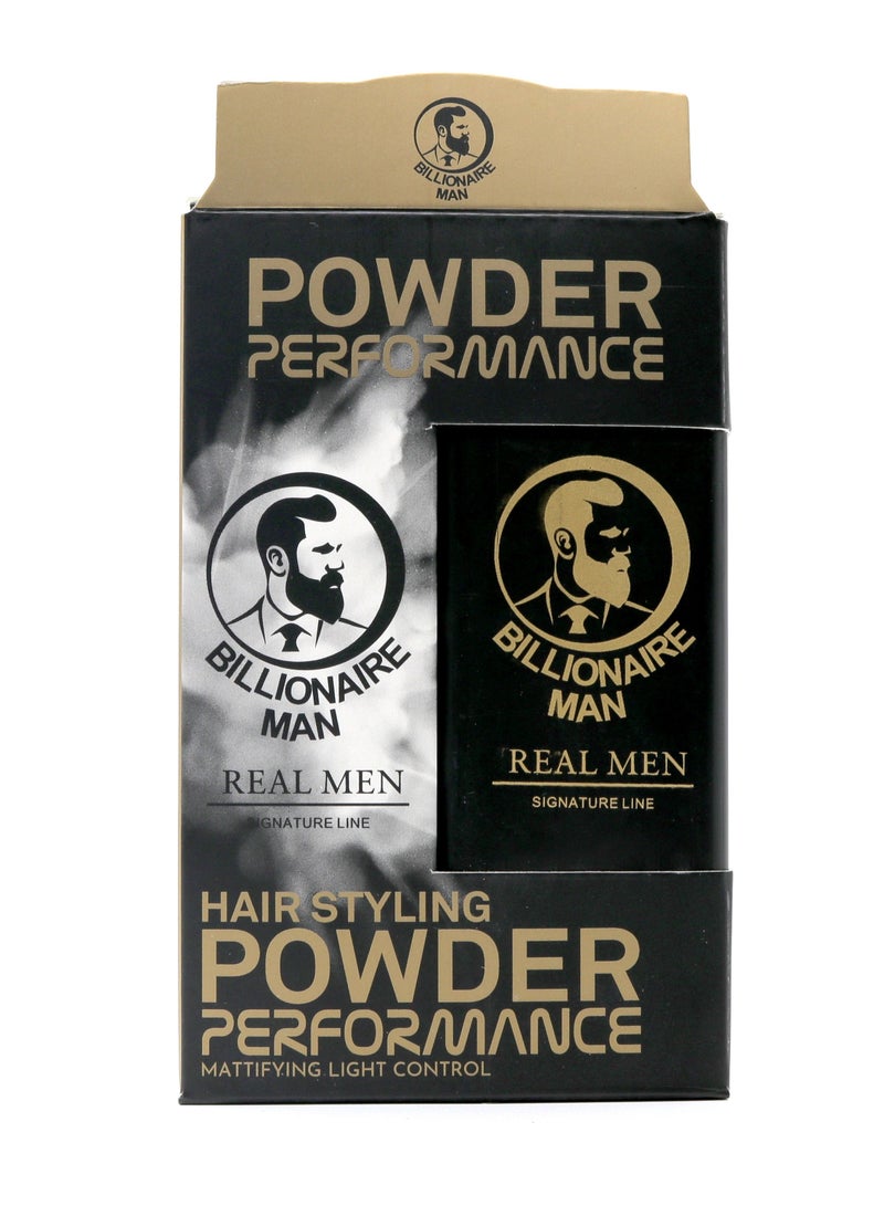 Billionaire Man Hair Styling Powder Wax 20G l Mattifying light Control l Long Lasting Volume