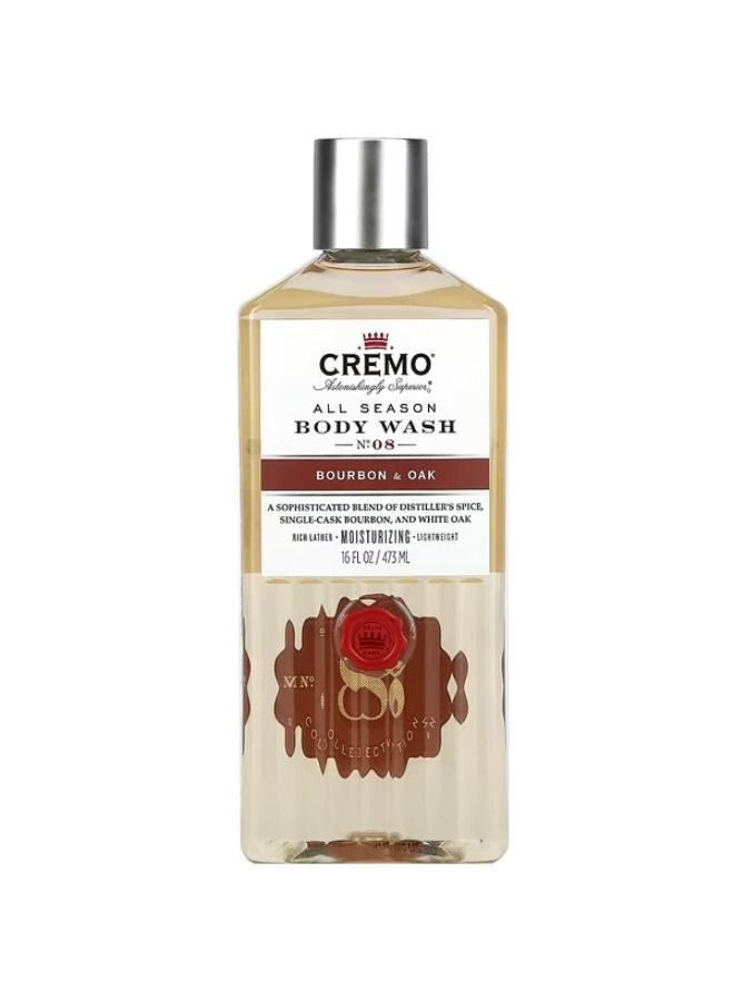 Cremo, All Season, Body Wash, No. 8, Bourbon & Oak, 16 fl oz (473 ml)