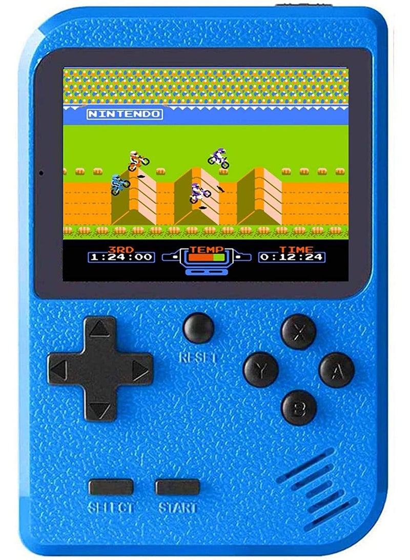 Retro Handheld Game Console Portable Game Player with 400 Games 1040mAh Rechargeable Battery Inch Screen Blue