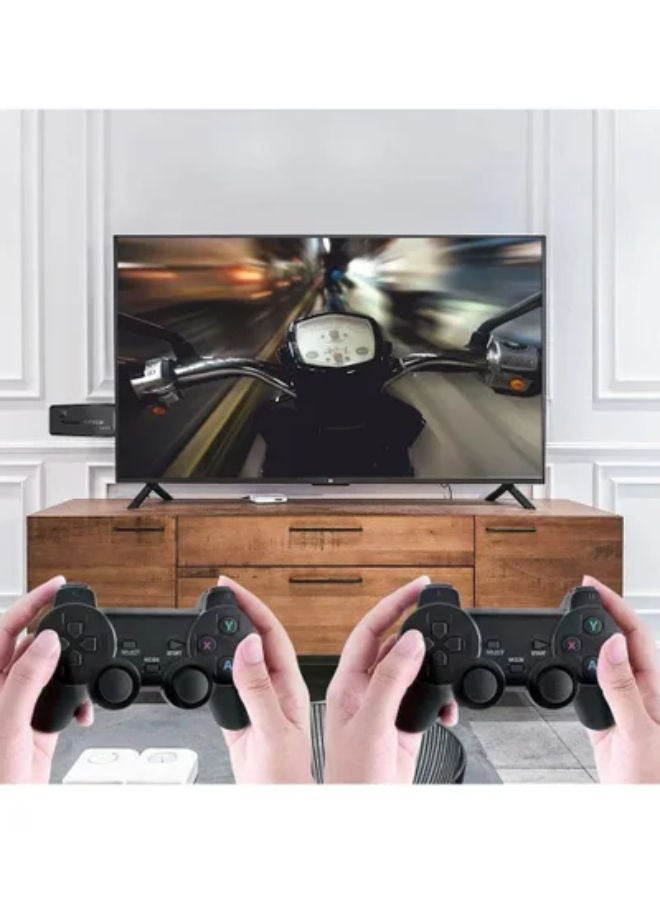 Classic M8 Game Stick 4K Game Console with Two 2.4G Wireless Gamepads Dual Players HDMI Output Built in 3500 Classic Games Compatible with Android TV/PC/Laptop/Projecto