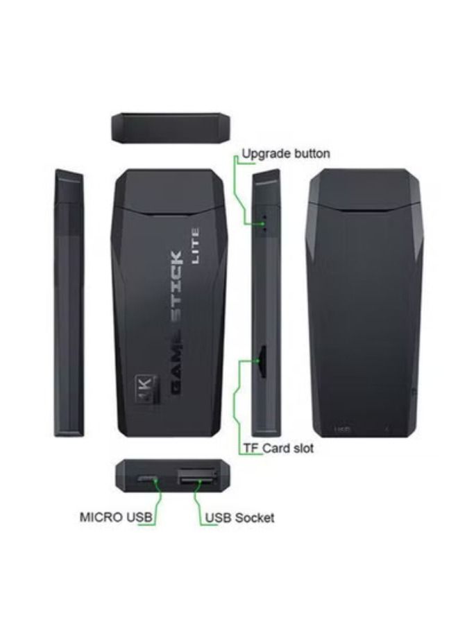 Classic M8 Game Stick 4K Game Console with Two 2.4G Wireless Gamepads Dual Players HDMI Output Built in 3500 Classic Games Compatible with Android TV/PC/Laptop/Projecto