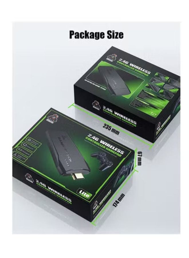 Wireless Retro Game Console, Plug and Play Video Game Stick Built in 10000+ Games,9 Classic Emulators, 4K High Definition HDMI Output for TV with Dual 2.4G Wireless Controllers(64G)