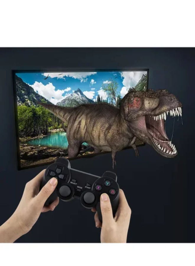 2.4G Wireless Controller Gamepad Console Stick Plug and Play Video Game Stick with 10000+ Games 9 Classic Emulators 4K High Definition HDMI Output for TV with Dual 2.4G Wireless Controllers - 64GB