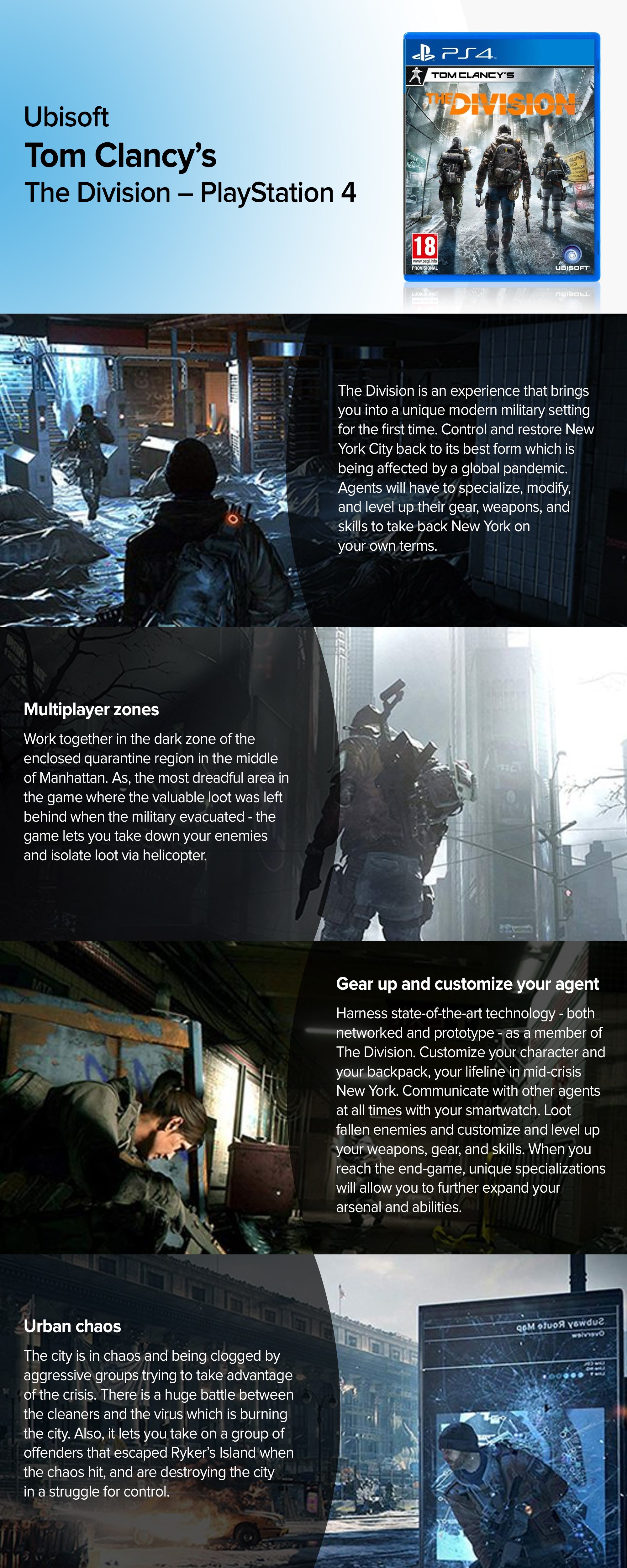 Tom Clancy's : The Division (Intl Version) - Action & Shooter - PlayStation 4 (PS4)