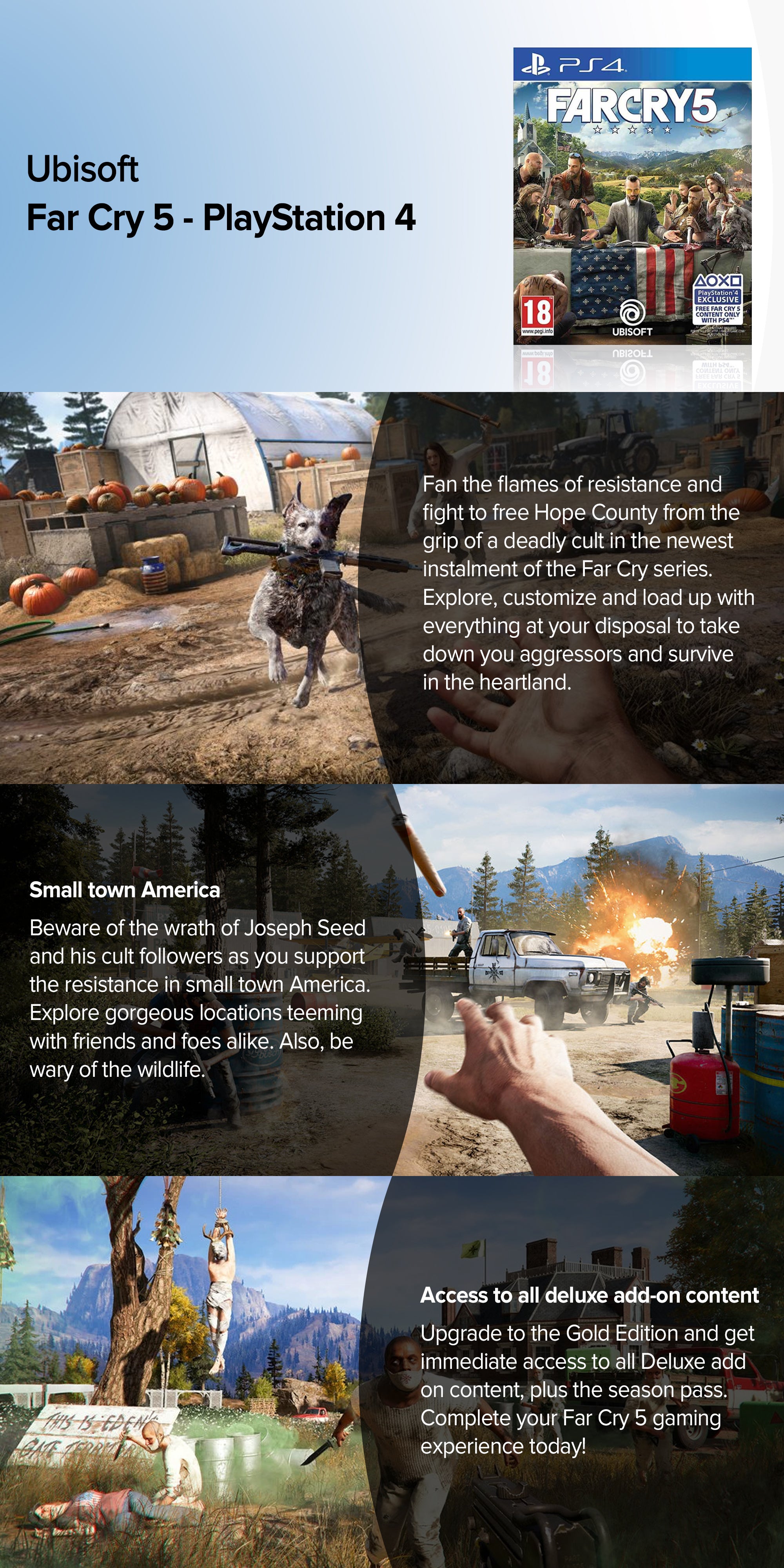 Far Cry 5 (Intl Version) - Action & Shooter - PlayStation 4 (PS4)