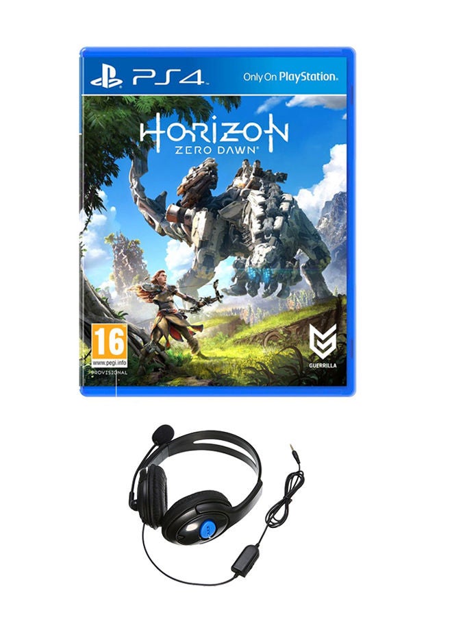 Horizon Zero Dawn With Gaming Headphone With Microphone For PlayStation 4 - (Intl Version) - role_playing - playstation_4_ps4