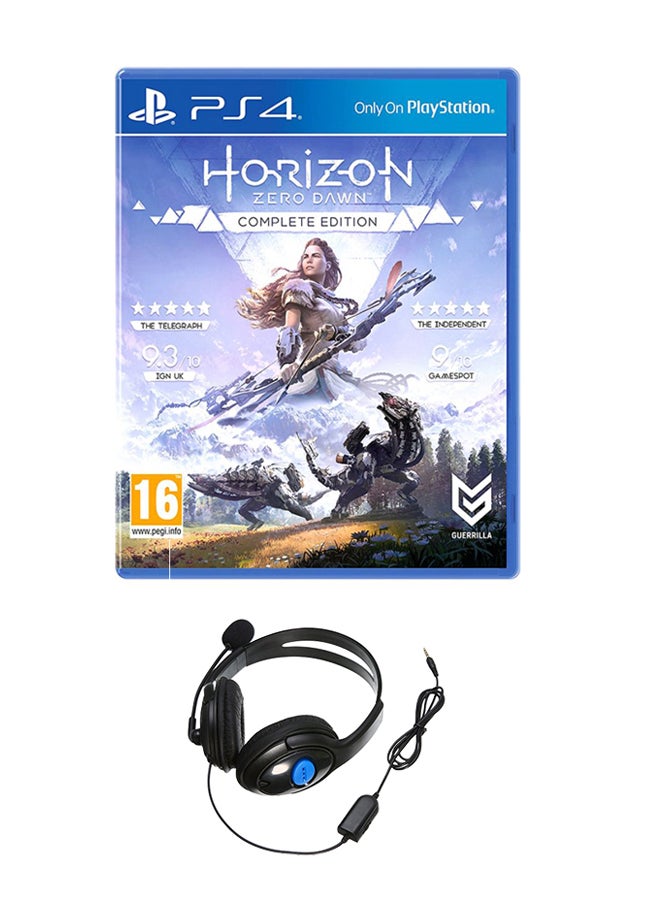 Horizon: Zero Dawn And Gaming Headphone With Microphone (Intl Version) - Role Playing - PlayStation 4 (PS4)