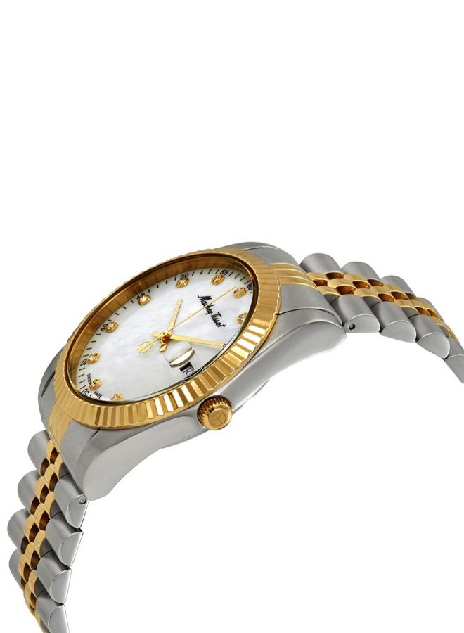 Men's Rolly II Stainless Steel Analog Watch H710BI - 40 mm - Gold/Silver