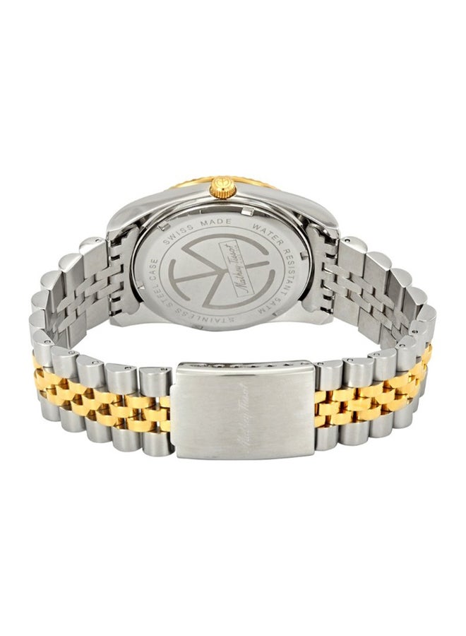 Men's Rolly II Stainless Steel Analog Watch H710BI - 40 mm - Gold/Silver