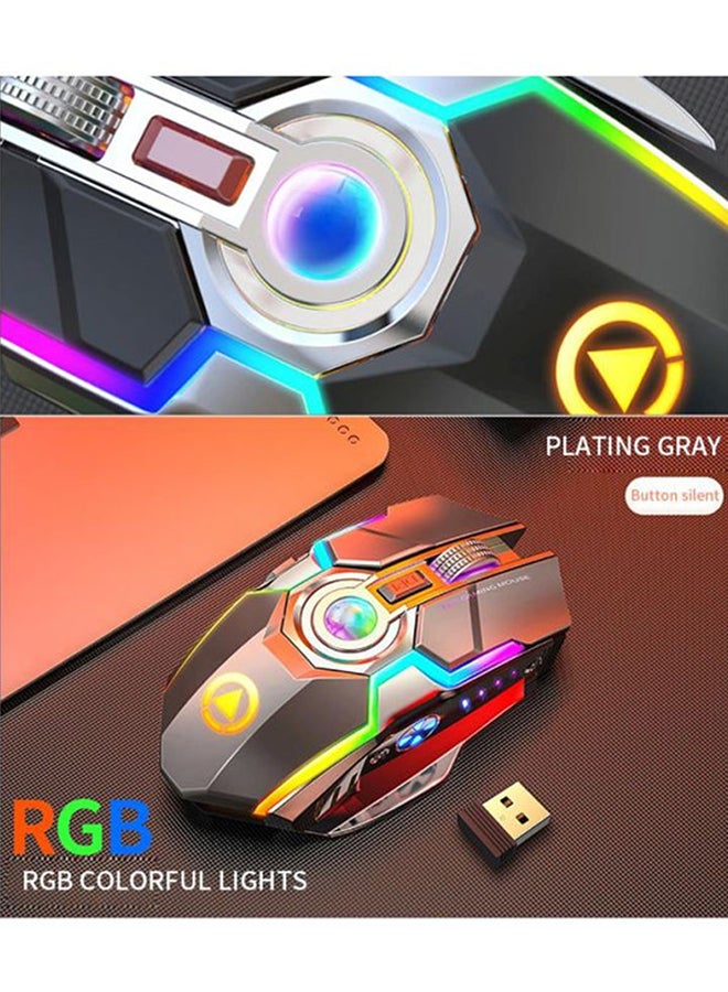Wireless Rechargeable Gaming Mouse With USB Receiver Black/Red/Green