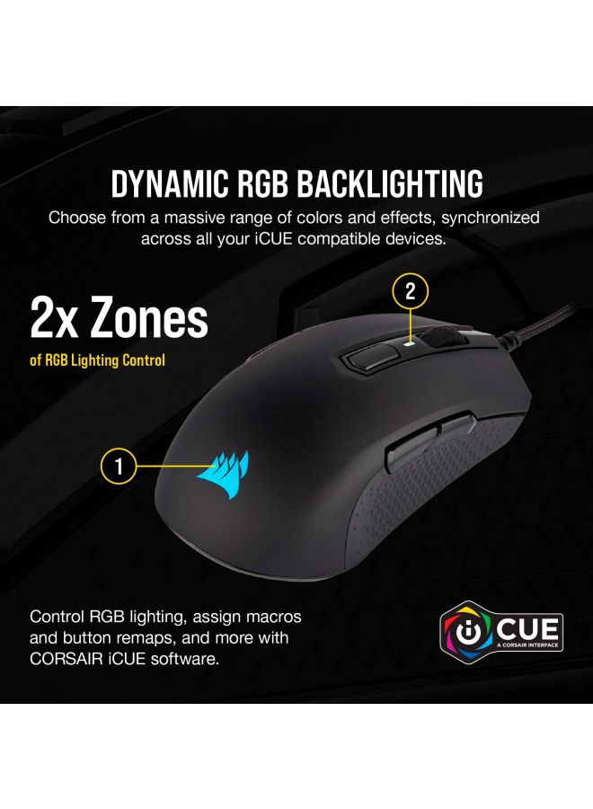 M55 Pro Wired Ambidextrous Multi-Grip Gaming Mouse Black