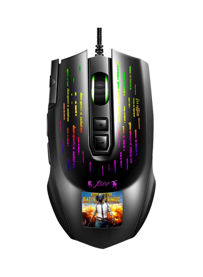 Wired Macro Programming Gaming Mouse Black