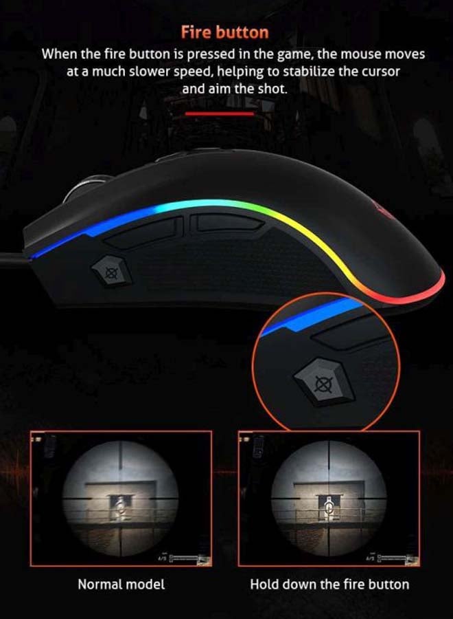 Hera Wired Gaming Mouse Black/Red