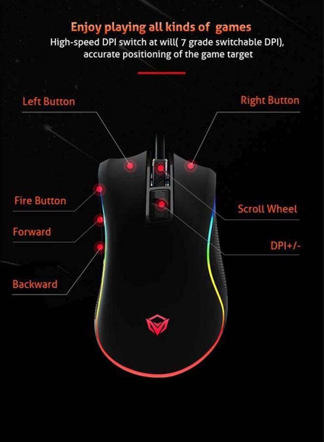 Hera Wired Gaming Mouse Black/Red