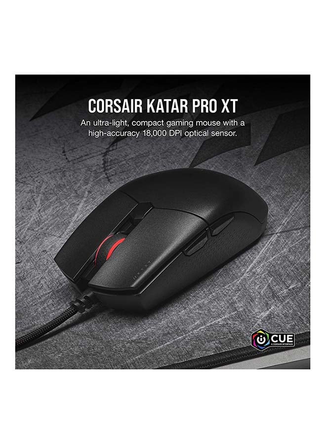 Corsair Katar Pro Ultra-Light Optical USB Gaming Mouse with Backlit RGB LED, 12400 DPI (Black)