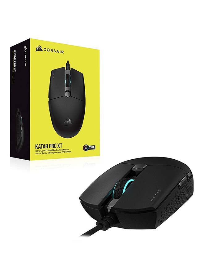 Corsair Katar Pro Ultra-Light Optical USB Gaming Mouse with Backlit RGB LED, 12400 DPI (Black)