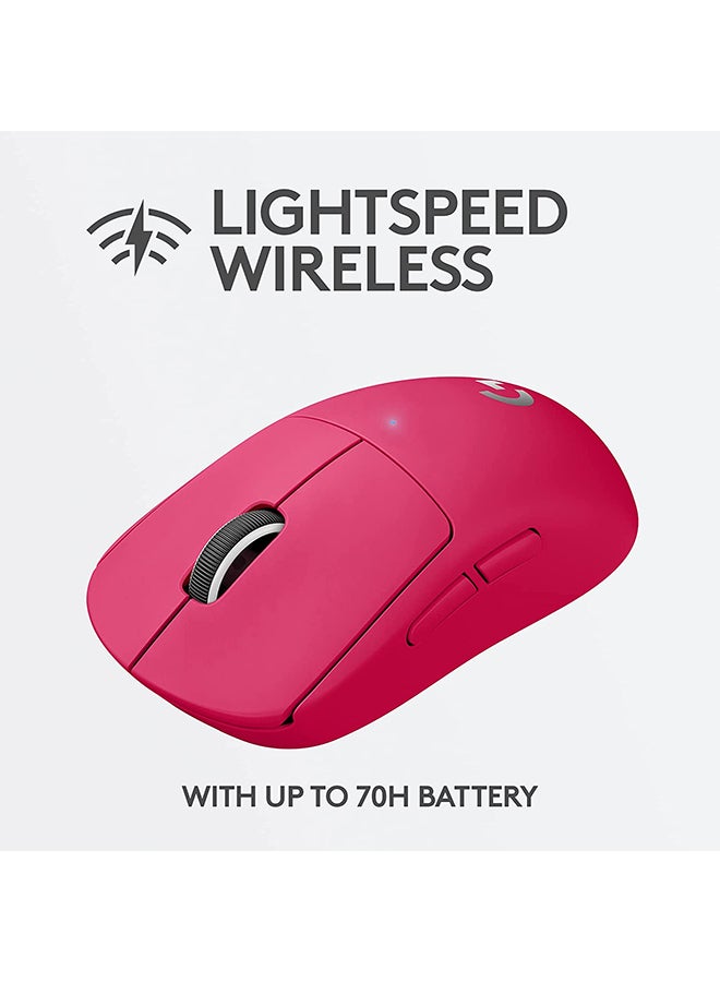 Logitech G PRO X SUPERLIGHT Wireless Gaming Mouse - High Speed, Lightweight Gaming Mouse Compatible with PC and Mac (USB port) - Pink