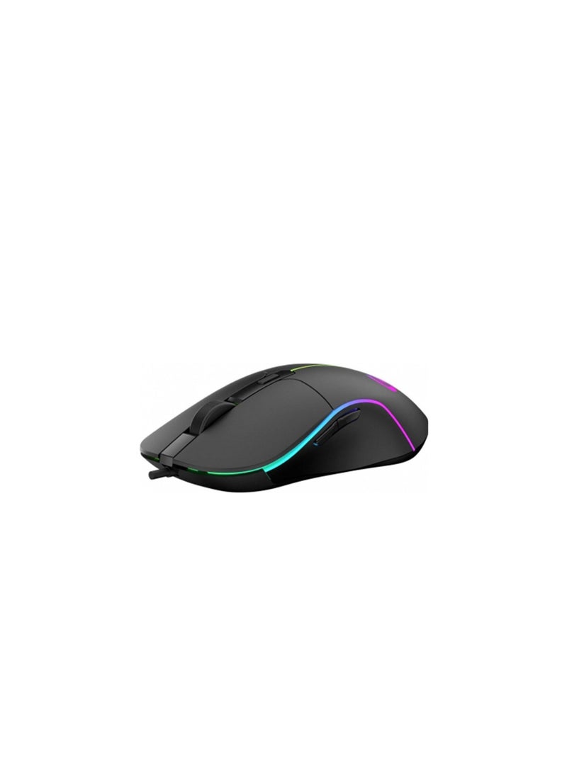 Porodo PDX313-BK 7D Wireless with Wired RGB Gaming Mouse Black