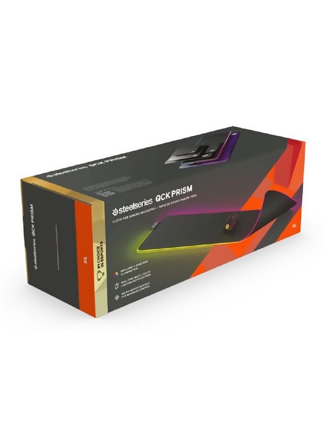 SteelSeries QcK Gaming Mouse Pad - XL RGB Prism Cloth - Sized to Cover Desks