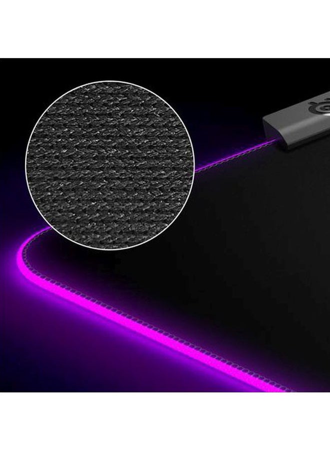 SteelSeries QcK Prism Cloth Gaming Mouse Pad - 2-zone RGB Illumination - Real-time Event Lighting - Optimized For Gaming Sensors - Size M (320 x 270 x 2mm) - Black + RGB