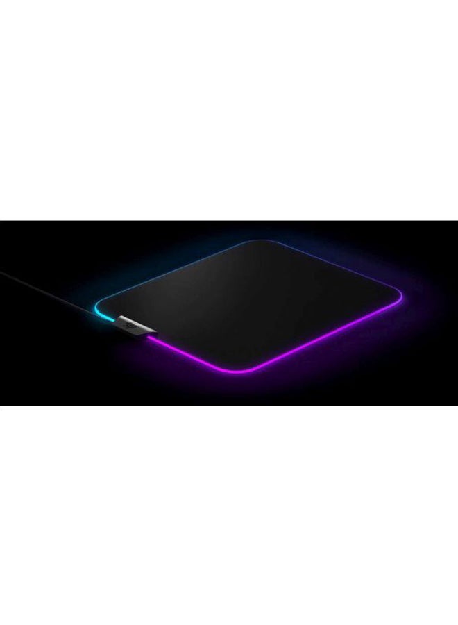 SteelSeries QcK Prism Cloth Gaming Mouse Pad - 2-zone RGB Illumination - Real-time Event Lighting - Optimized For Gaming Sensors - Size M (320 x 270 x 2mm) - Black + RGB