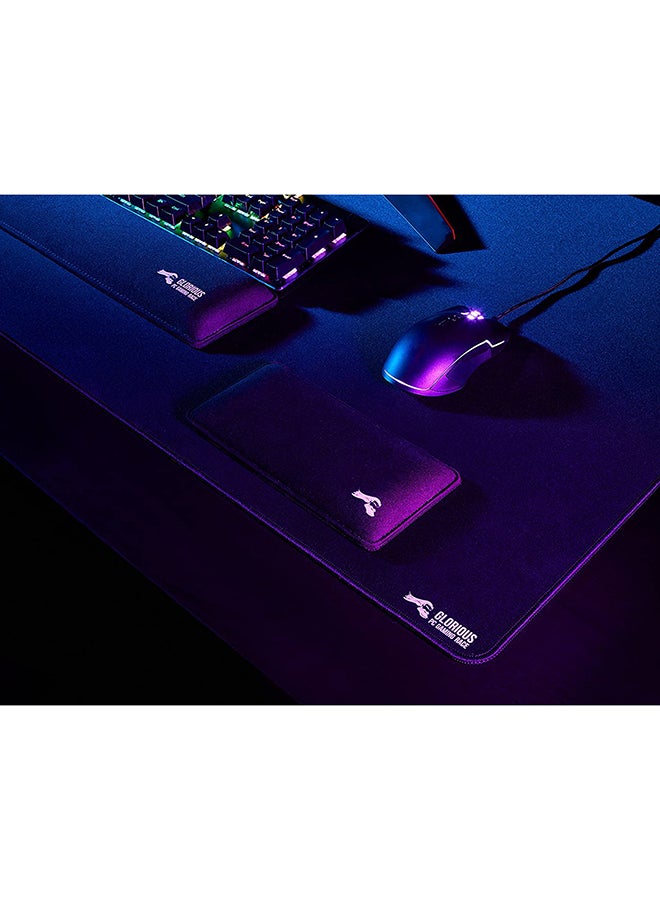 Glorious XXL Extended Gaming Mouse Mat/Pad - Stealth Edition - Large, Wide (XXL Extended) Black Cloth Mousepad, Stitched Edges | 18