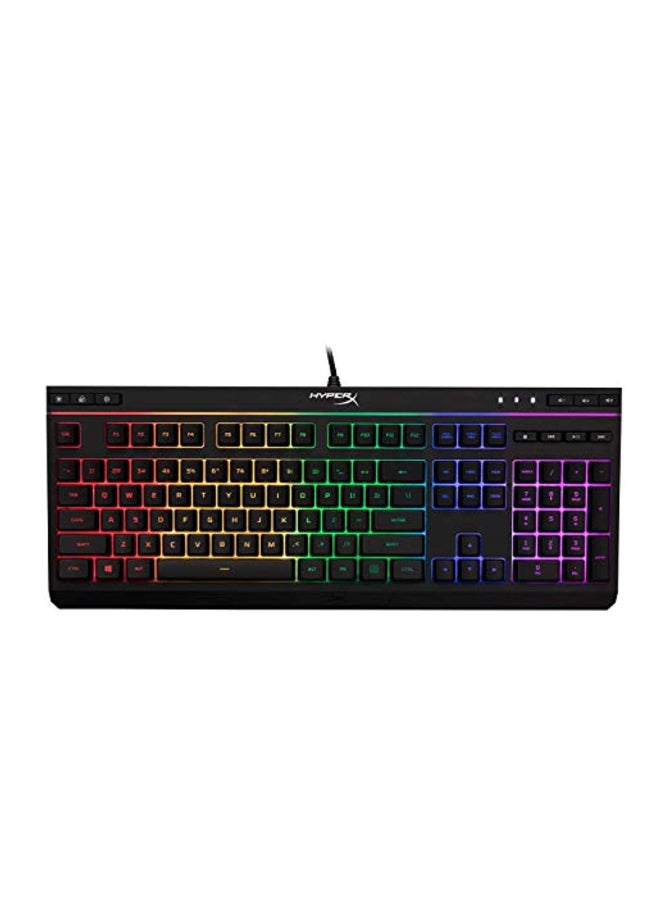Alloy Core Membrane Wired Keyboard With Backlit Black